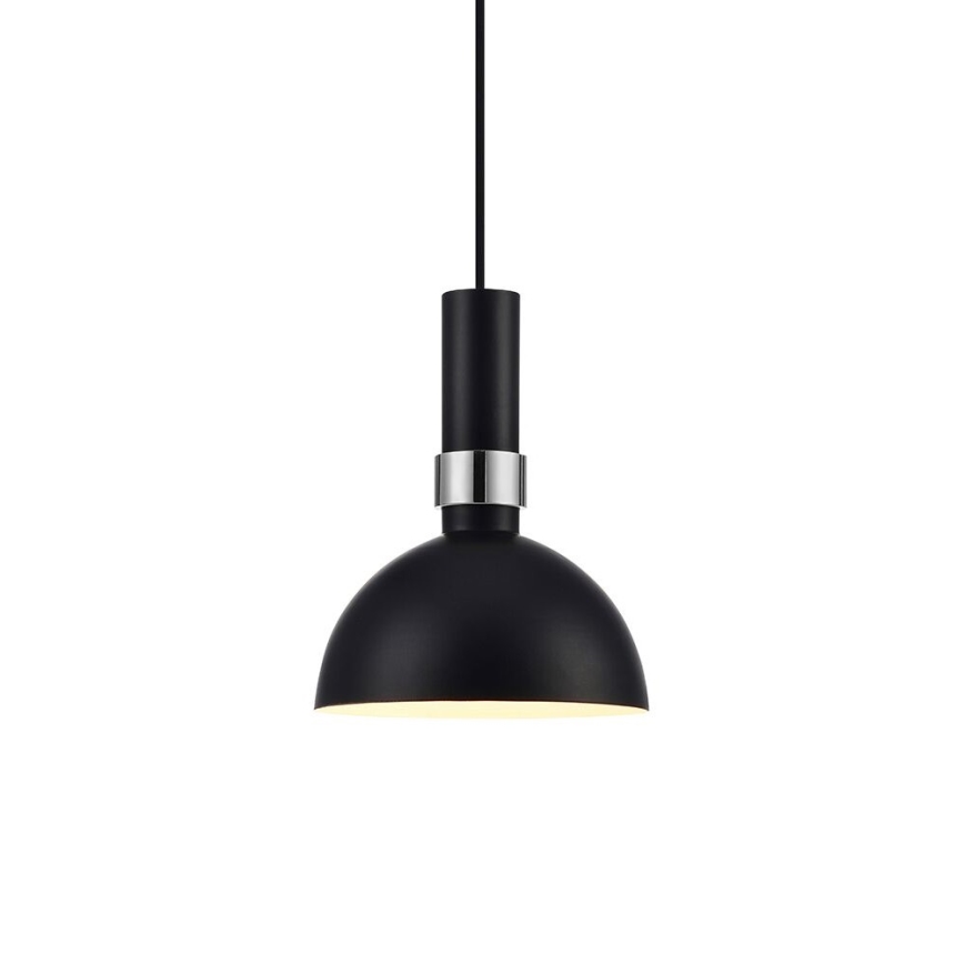 Markslöjd 106861 - Lestenec na vrvici LARRY 1xE27/60W/230V črna/sijajni krom