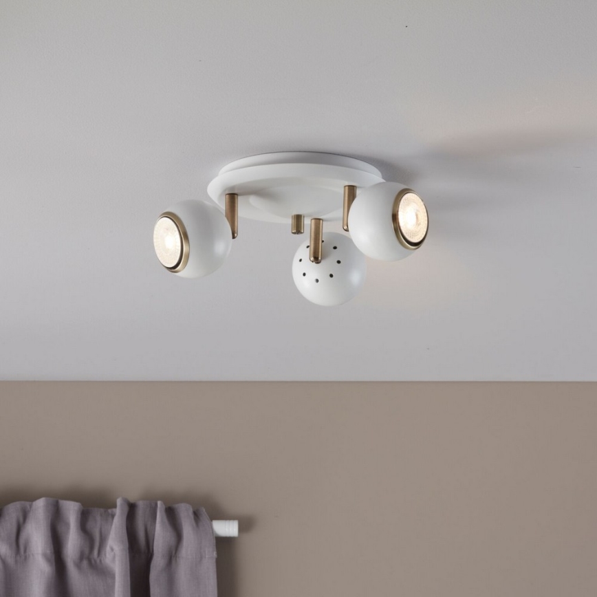Markslöjd 106875 - Reflektor COCO 3xGU10/35W/230V bela