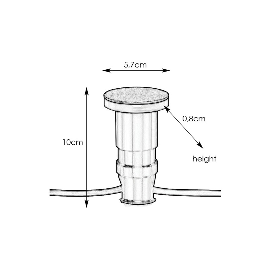 Markslöjd 106935 - LED zunanja vgradna svetilka GARDEN24 LED/3W/24V IP44 črna