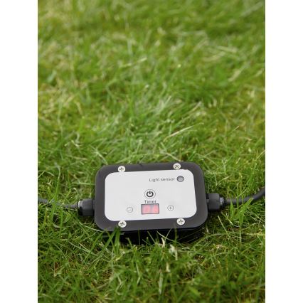 Markslöjd 106936 - Senzor za mrak z vgrajenim časovnikom GARDEN24 24V IP44