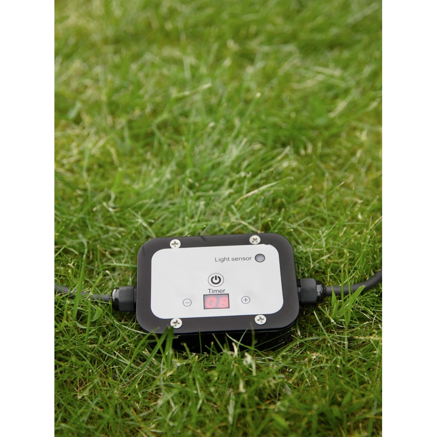 Markslöjd 106936 - Senzor za mrak z vgrajenim časovnikom GARDEN24 24V IP44