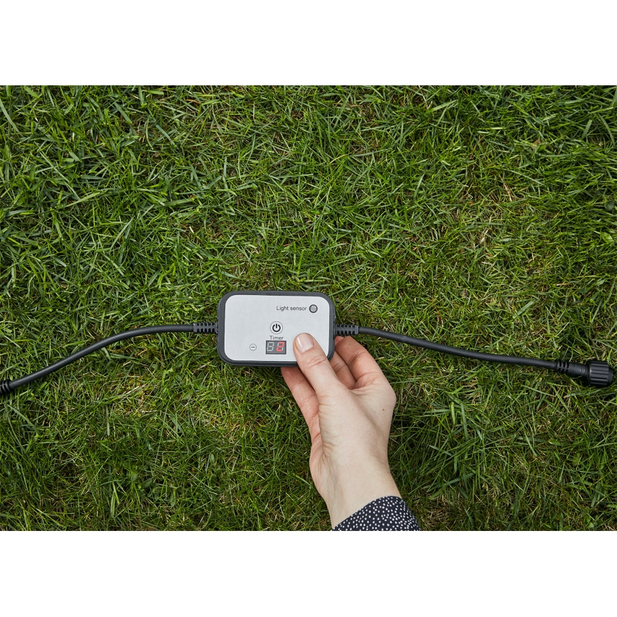 Markslöjd 106936 - Senzor za mrak z vgrajenim časovnikom GARDEN24 24V IP44