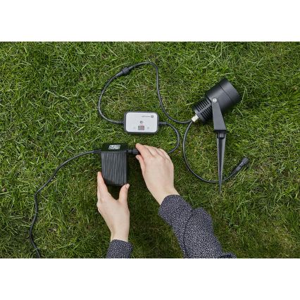 Markslöjd 106936 - Senzor za mrak z vgrajenim časovnikom GARDEN24 24V IP44