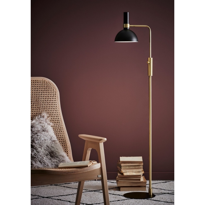 Markslöjd 106972 - Zatemnitvena stoječa svetilka LARRY 1xE27/60W/230V črna/zlata