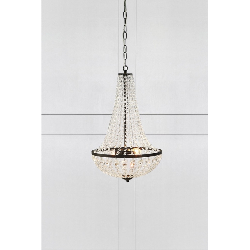 Markoslöjd 107027 - Zatemnitveni kristalni lestenec na verigi GRÄNSÖ 2xE14/40W/230V