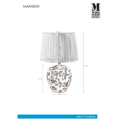 Markslöjd 107040 - Namizna svetilka MANSION 1xE27/60W/230V