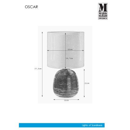 Markslöjd 107068 - Namizna svetilka OSCAR 1xE27/60W/230V