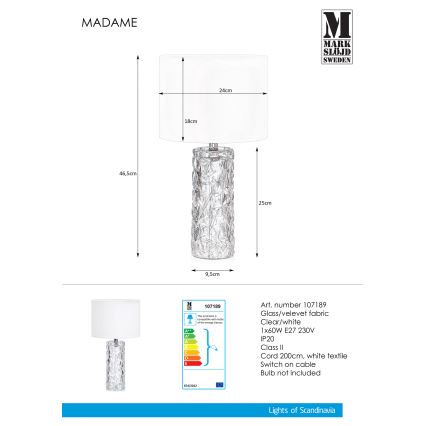 Markslöjd 107189 - Namizna svetilka MADAME 1xE27/40W/230V