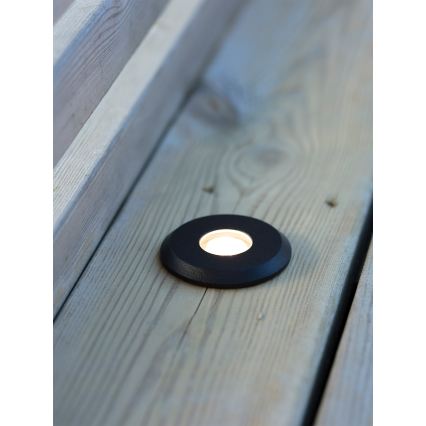 Markslöjd 107284 - Zunanja vgradna LED-svetilka GARDEN24 LED/0,8W/24V IP44 črna