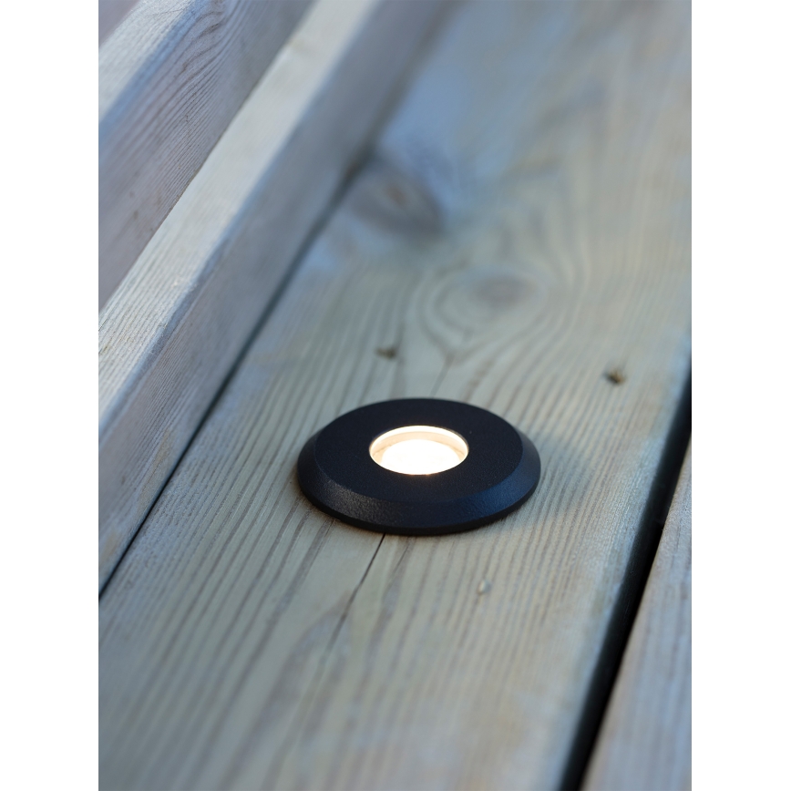 Markslöjd 107284 - Zunanja vgradna LED-svetilka GARDEN24 LED/0,8W/24V IP44 črna