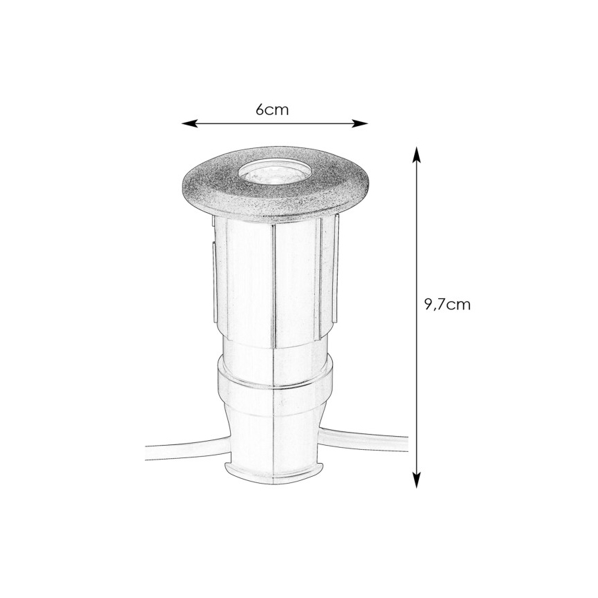 Markslöjd 107284 - Zunanja vgradna LED-svetilka GARDEN24 LED/0,8W/24V IP44 črna