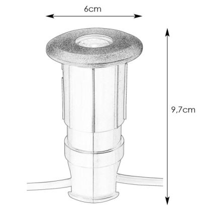 Markslöjd 107285 - Vgradna zunanja LED svetilka GARDEN24 LED/3W/24V IP44 črna