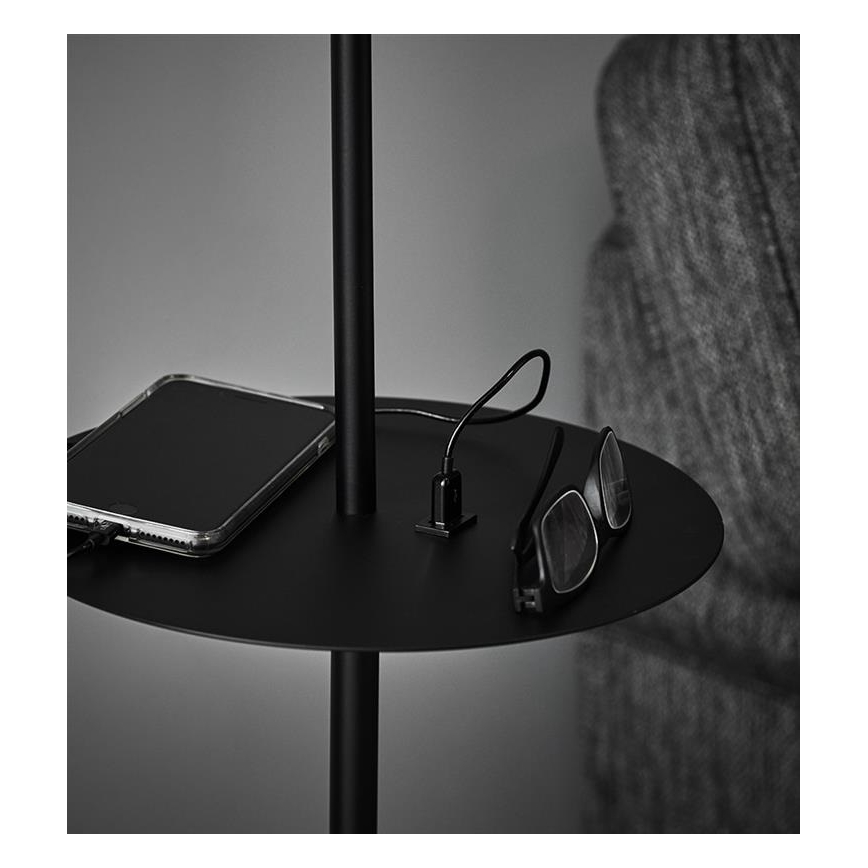 Markslöjd 107307 - Stoječa svetilka z USB LINEAR 1xE14/40W/230V