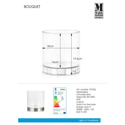 Markslöjd 107326 - LED Namizna svetilka BOUQUET LED/3W/230V