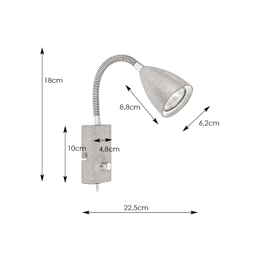 Markslöjd 107409 - Zatemnitvena stenska svetilka CIRO 1xGU10/7W/230V