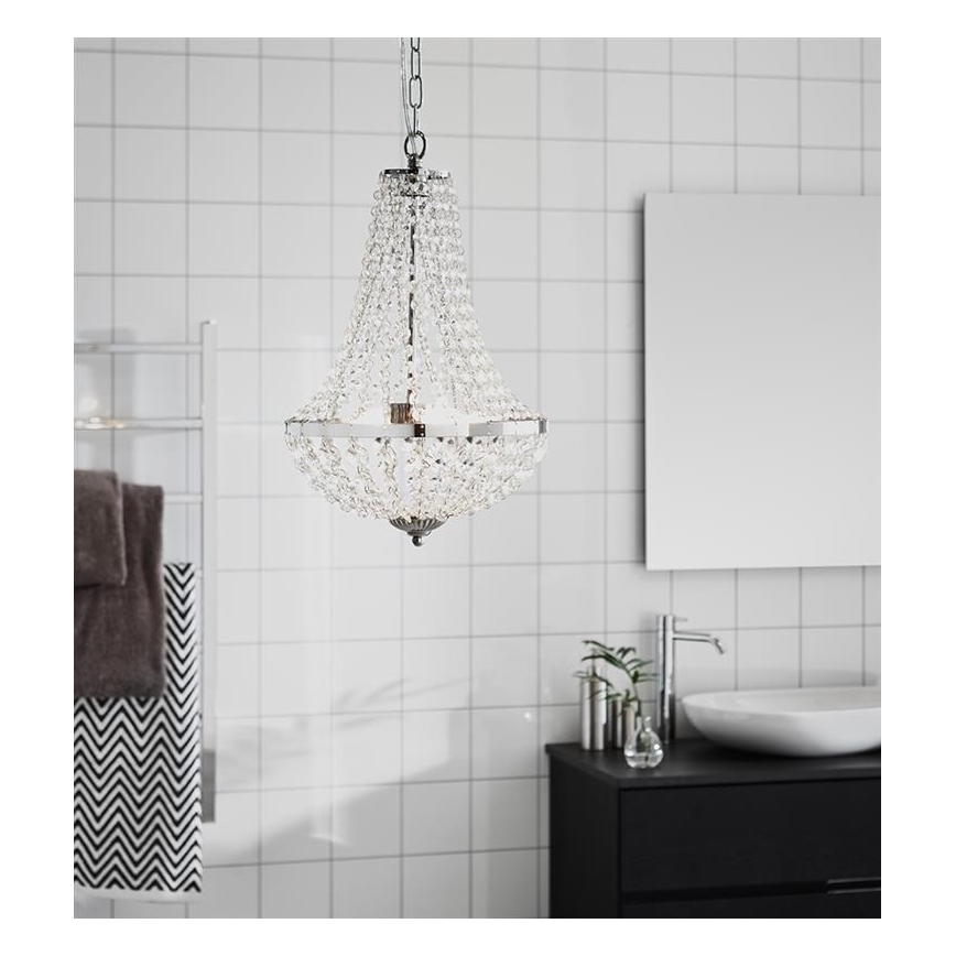 Markslöjd 107550 - Kristalni kopalniški lestenec na verigi GRÄNSÖ 2xG9/20W/230V IP44