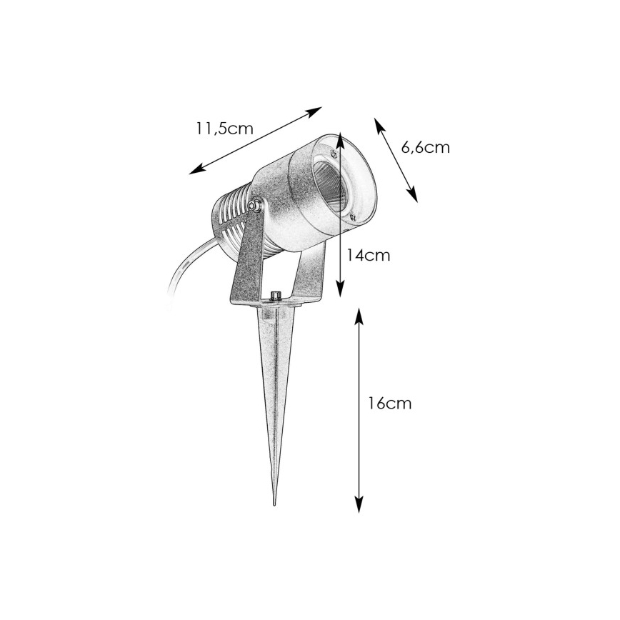 Markslöjd 107713 - LED zunanja svetilka GARDEN24 LED/3W/24V IP44 mat krom