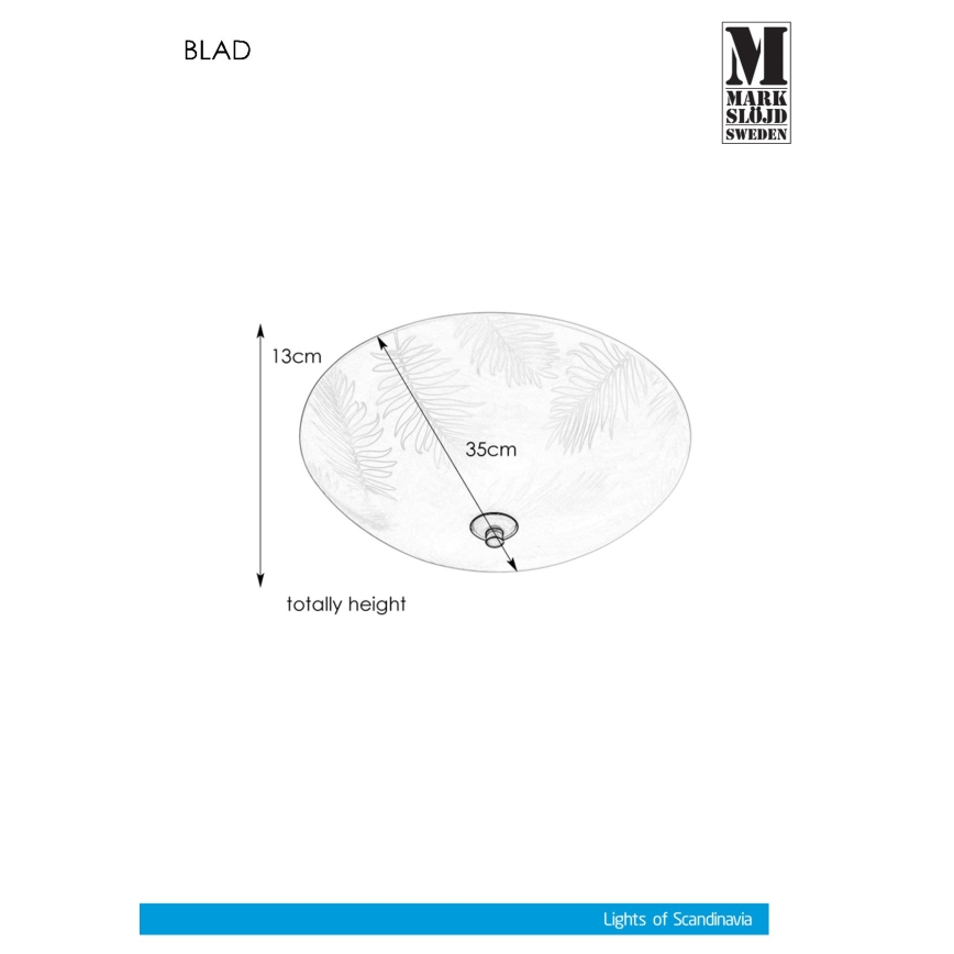 Markslöjd 107754 - Stropna svetilka BLAD 2xE14/40W/230V pr. 35 cm