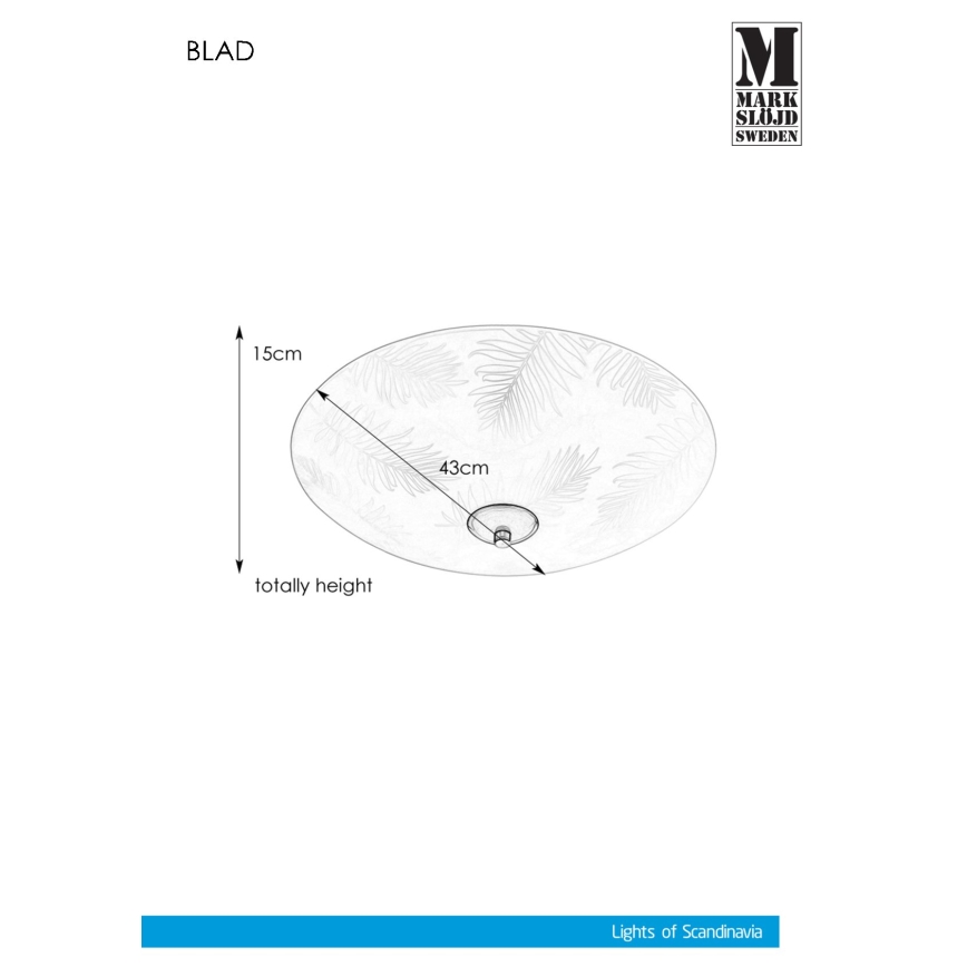 Markslöjd 107755 - Stropna svetilka BLAD 3xE14/40W/230V pr. 43 cm