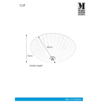 Markslöjd 107759 - Stropna svetilka CUT 3xE14/40W/230V pr. 43 cm