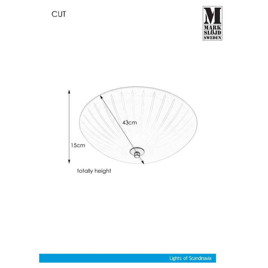 Markslöjd 107759 - Stropna svetilka CUT 3xE14/40W/230V pr. 43 cm
