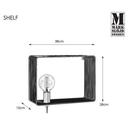 Markslöjd 107815 - Stenska svetilka SHELF 1xE27/60W/230V