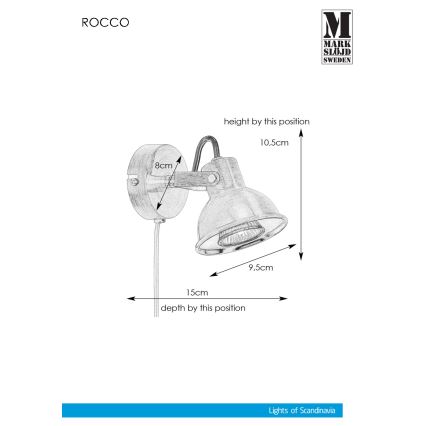 Markslöjd 107853 - Stenski reflektor ROCCO 1xGU10/7W/230V
