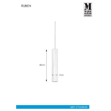 Markslöjd 107880 - Lestenec za vtičnico RUBEN 1xGU10/35W/230V
