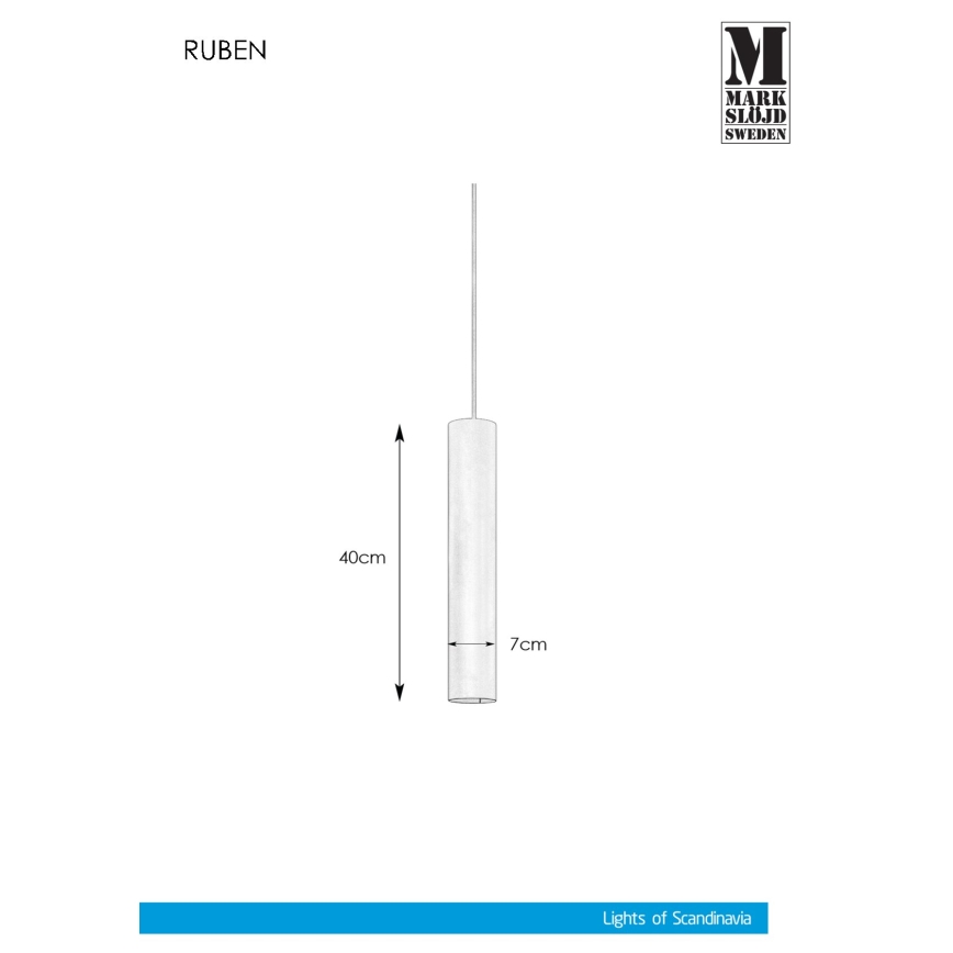 Markslöjd 107880 - Lestenec za vtičnico RUBEN 1xGU10/35W/230V