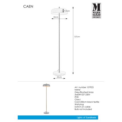 Markslöjd 107923 - Stoječa svetilka CAEN 2xE27/60W/230V