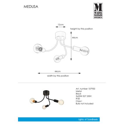 Markslöjd 107930 - Nadgradni lestenec MEDUSA 3xE27/20W/230V