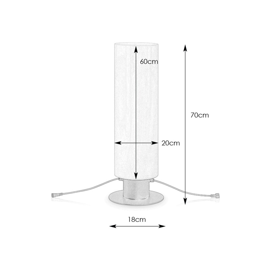 Markslöjd 107985 - LED zunanja svetilka GARDEN24 LED/12W/24V 70 cm IP44 črna