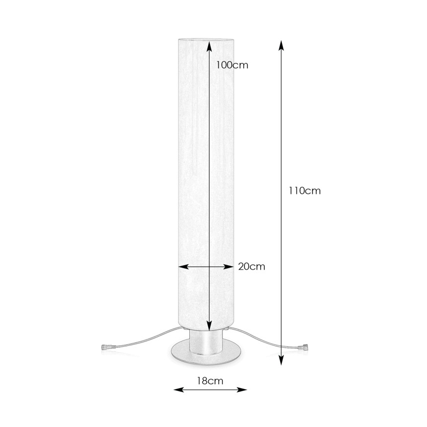 Markslöjd 107986 - Zunanja LED svetilka GARDEN24 LED/20W/24V, 110 cm, IP44, črna