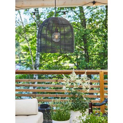 Markslöjd 107990 - LED zunanja viseča svetilka GARDEN24 LED/2,86W/24V IP44 ratan/črna
