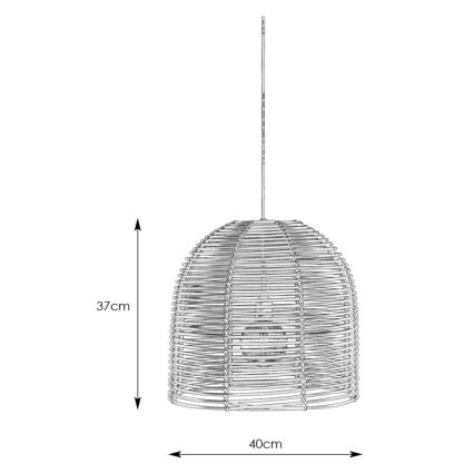 Markslöjd 107990 - LED zunanja viseča svetilka GARDEN24 LED/2,86W/24V IP44 ratan/črna