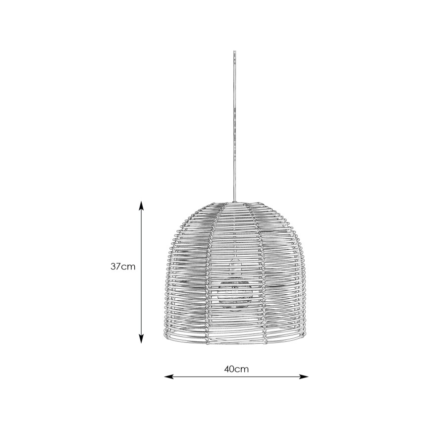 Markslöjd 107990 - LED zunanja viseča svetilka GARDEN24 LED/2,86W/24V IP44 ratan/črna
