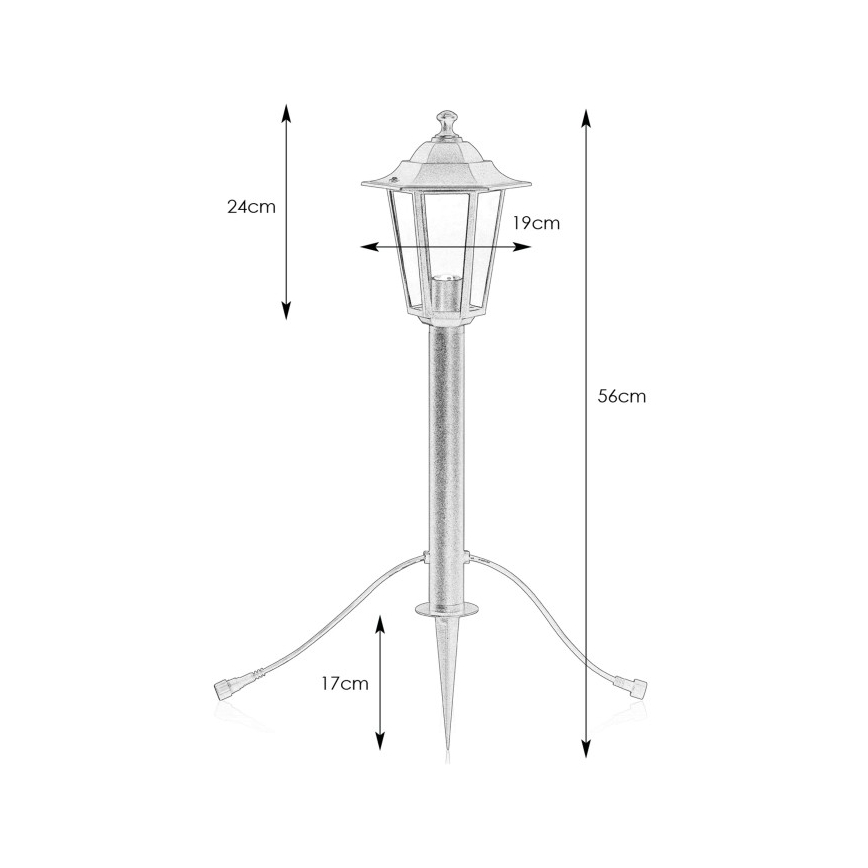 Markslöjd 107991 - LED zunanja svetilka GARDEN24 LED/3W/24V 56 cm IP44 črna