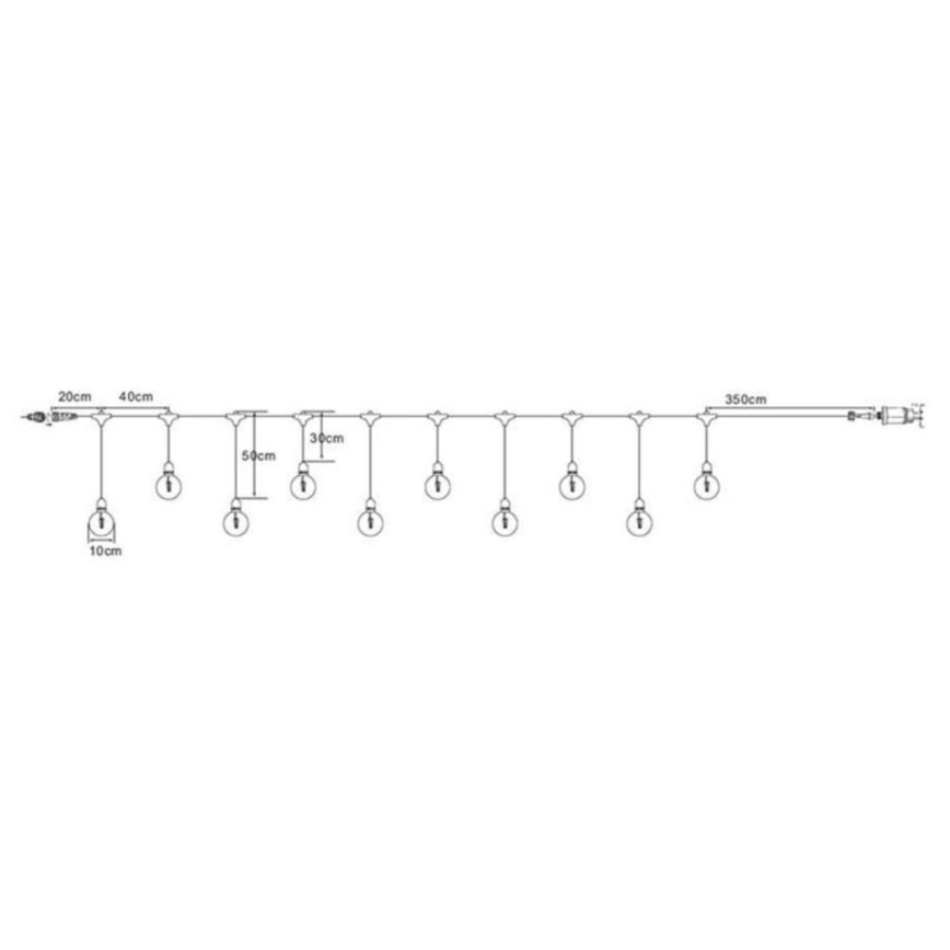 Markslöjd 108021 - LED Zunanja veriga GARDEN24 START 7,5m 10xLED/2,9W/230V IP44
