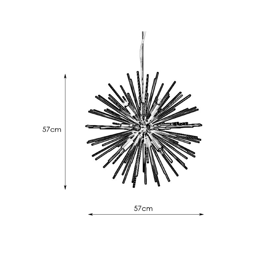 Markslöjd 108048 - Lestenec na vrvici SOLEIL 9xE14/20W/230V črna
