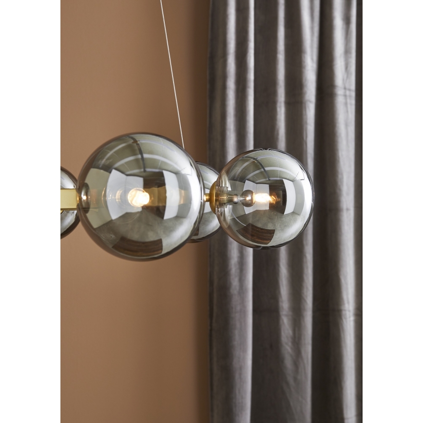 Markslöjd 108050 - Lestenec na vrvici CIRCLE 6xG9/20W/230V zlata