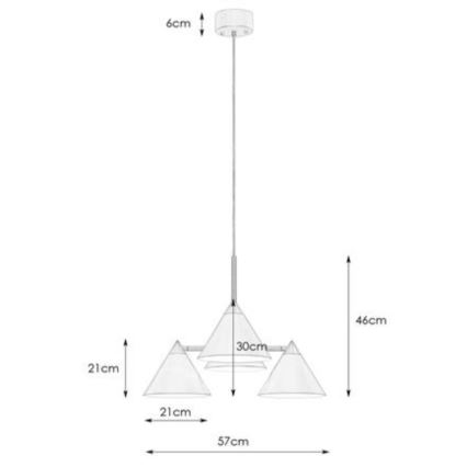 Markslöjd 108077 - Lestenec na vrvici KLINT 4xE14/40W/230V bel