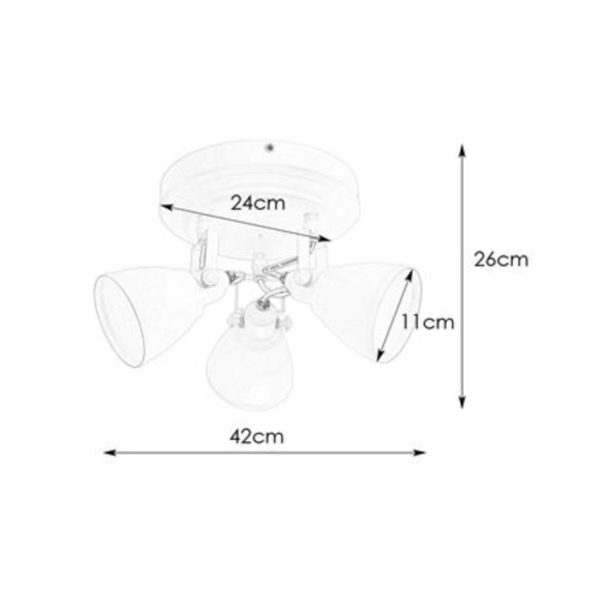 Markslöjd 108083 - Kopalniški žaromet FJÄLLBACKA 3xG9/20W/230V IP44 bel