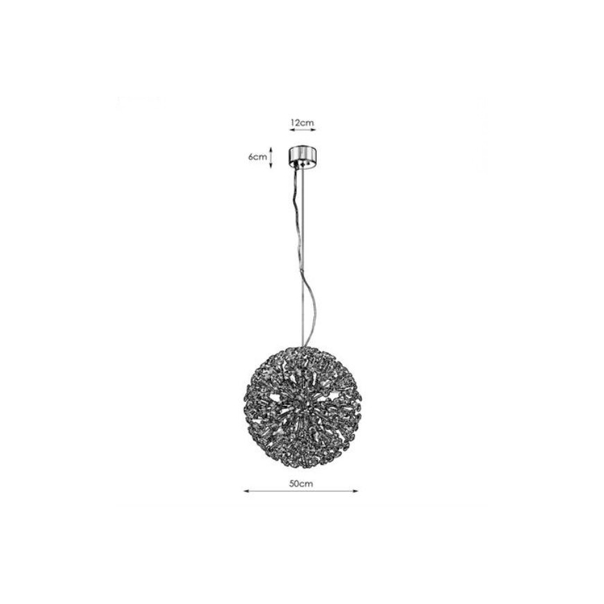 Markslöjd 108101 - Kristalni lestenec na vrvici BOLID 9xG9/20W/230V