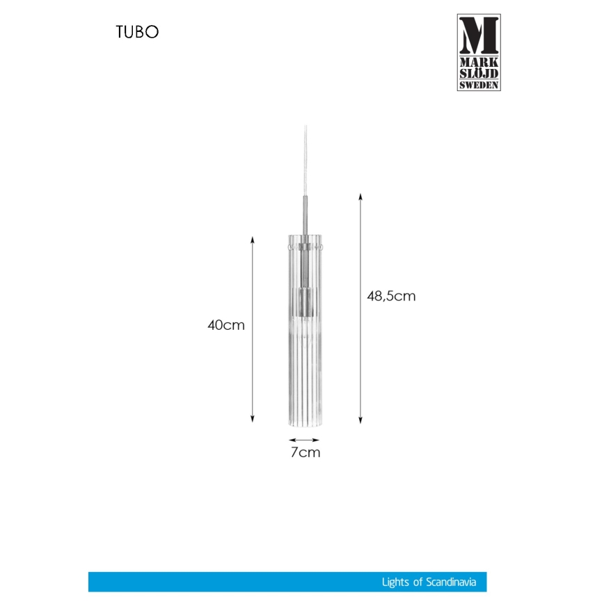 Markslöjd 108112 - Lestenec na vrvici TUBO 1xE14/40W/230V
