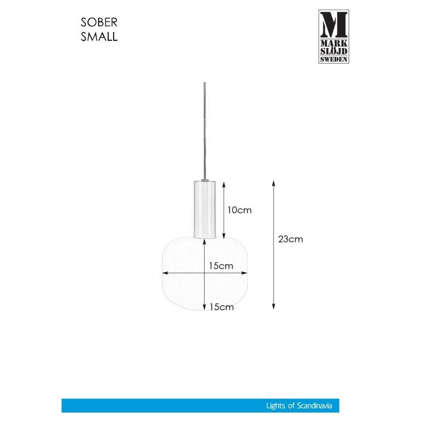Markslöjd 108122 - Lestenec na vrvici SOBER 1xE14/40W/230V mat krom