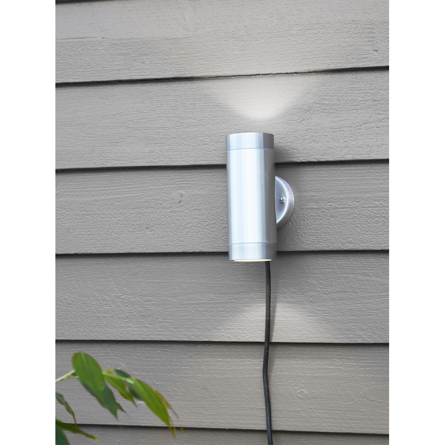 Markslöjd 108170 - LED zunanja stenska svetilka GARDEN24 2xLED/3W/24V IP44 matni krom