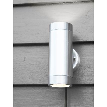 Markslöjd 108170 - LED zunanja stenska svetilka GARDEN24 2xLED/3W/24V IP44 matni krom