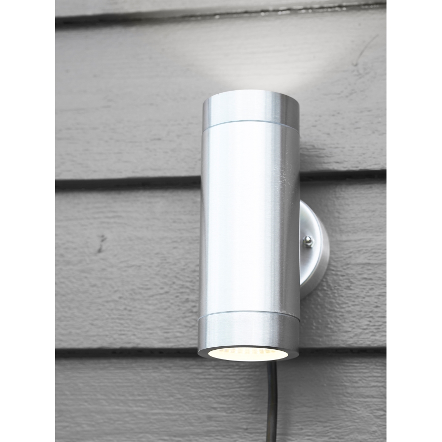 Markslöjd 108170 - LED zunanja stenska svetilka GARDEN24 2xLED/3W/24V IP44 matni krom