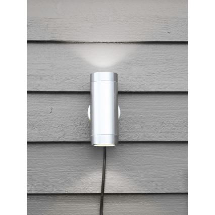 Markslöjd 108170 - LED zunanja stenska svetilka GARDEN24 2xLED/3W/24V IP44 matni krom