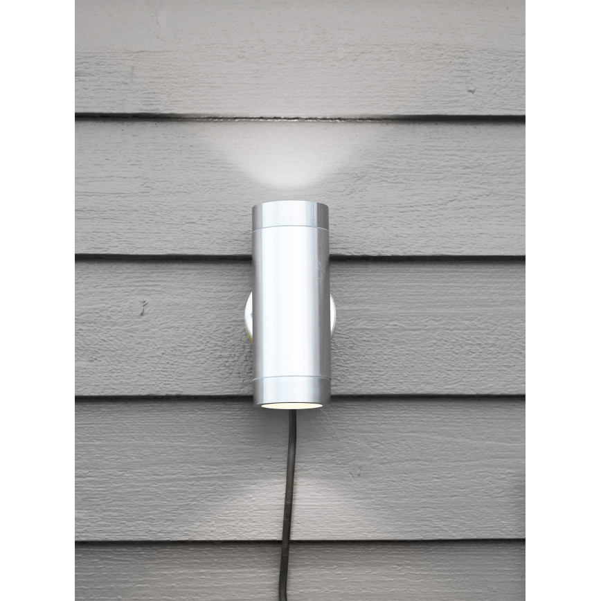 Markslöjd 108170 - LED zunanja stenska svetilka GARDEN24 2xLED/3W/24V IP44 matni krom